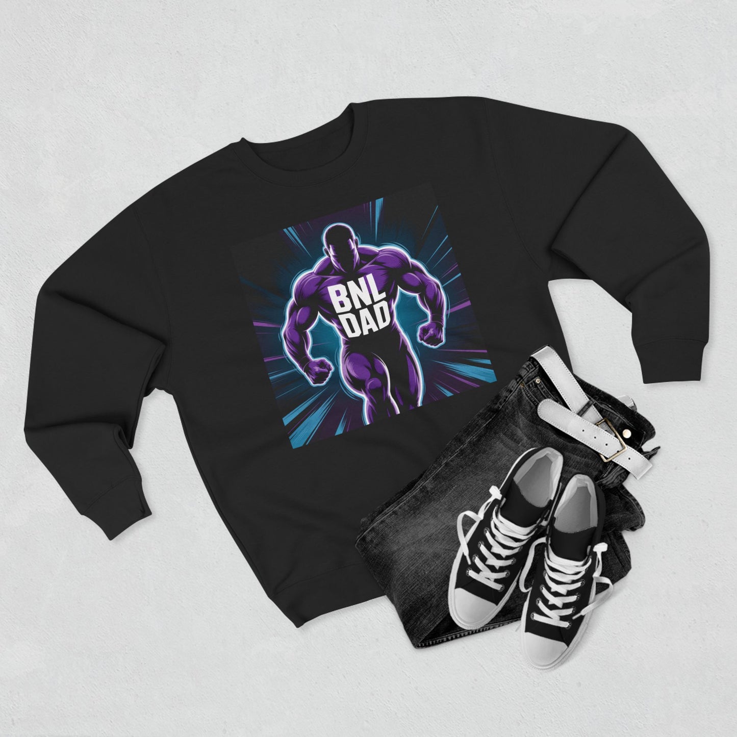Bold Dad Superhero Sweatshirt | Perfect for Father's Day, Gift for Dads, Unisex Crewneck, Casual Wear, Streetwear, Cool Dad Style