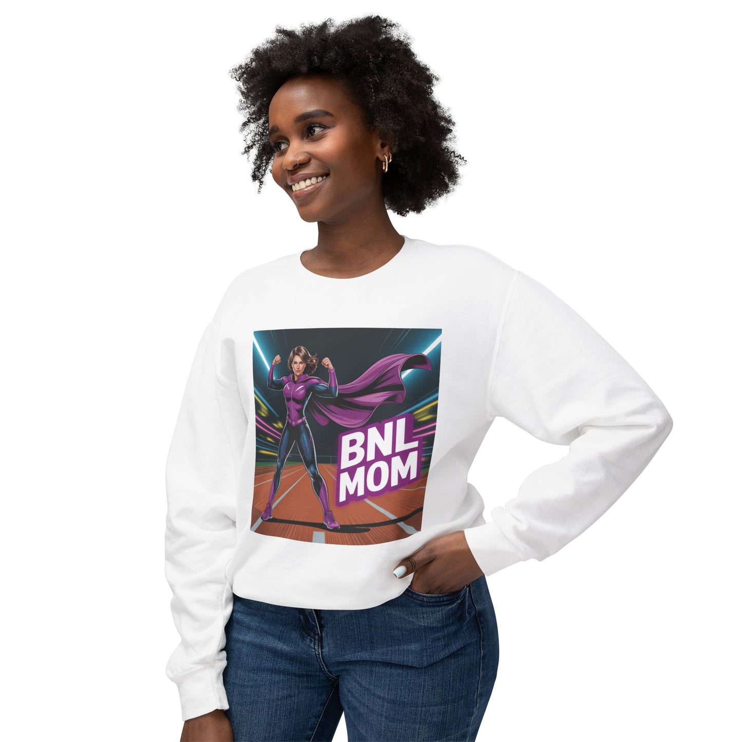Superhero BNL Mom Sweatshirt | Gift for Moms, Funny Sweatshirt, Women's Casual Wear, Mother's Day, Birthday Gift