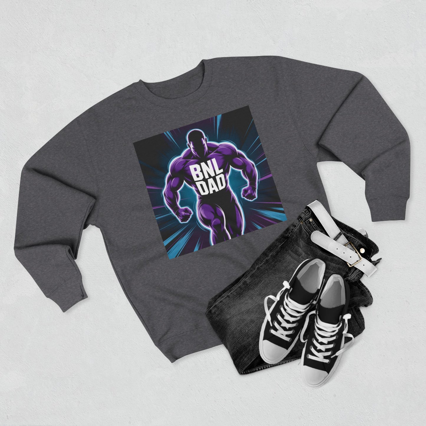 Bold Dad Superhero Sweatshirt | Perfect for Father's Day, Gift for Dads, Unisex Crewneck, Casual Wear, Streetwear, Cool Dad Style