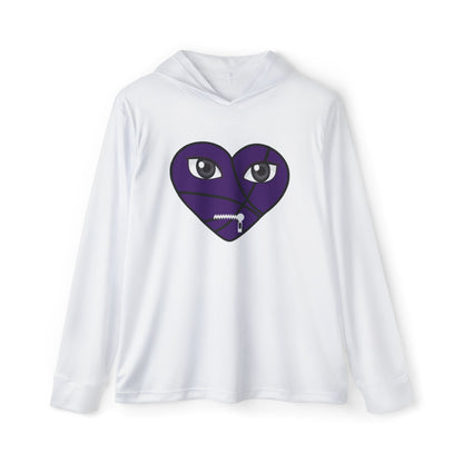 Men's Sports Warmup Hoodie with Unique Heart Design, Athletic Wear, Casual Hoodie, Gym Clothing, Gift for Sports Enthusiasts, Streetwear