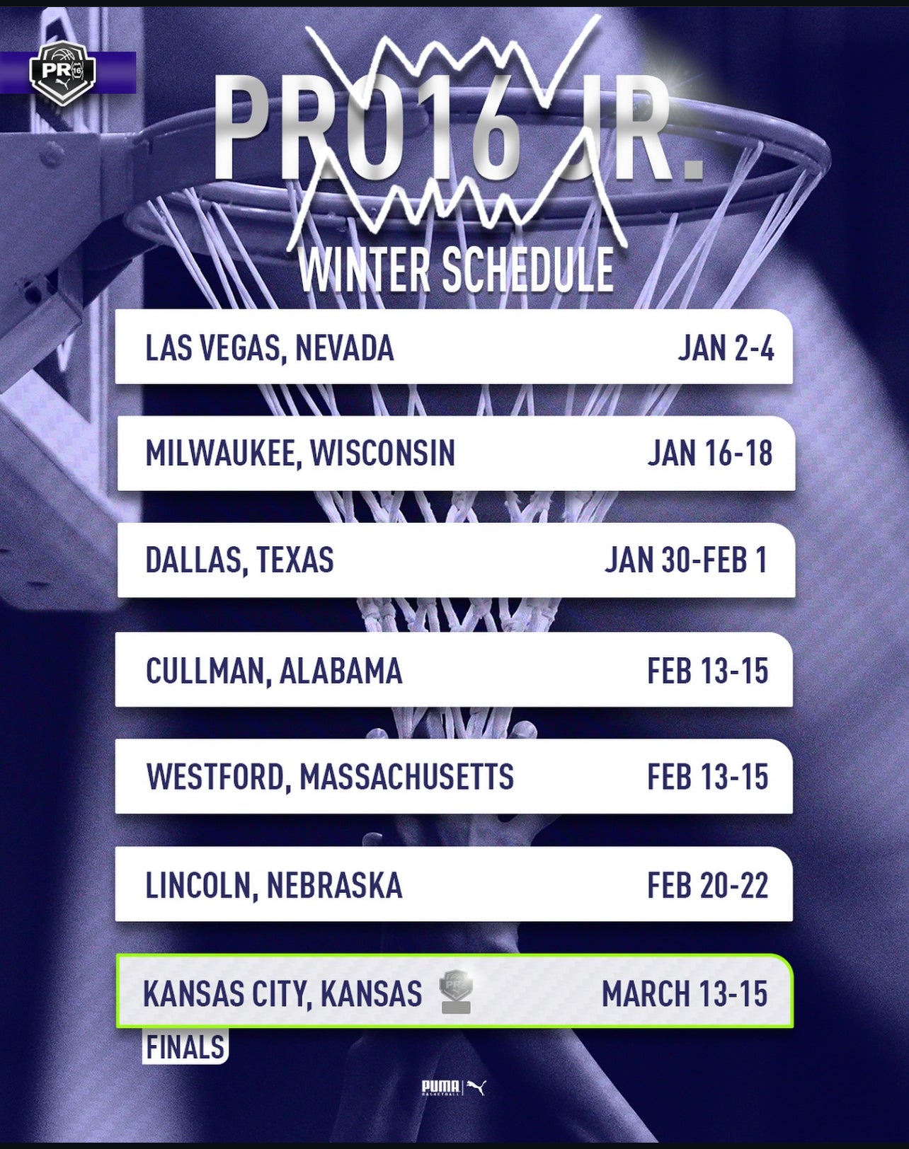 PUMA x NXTPro & Winter PRO16 Jr.: BNL Elite Spring 2026 Tryouts